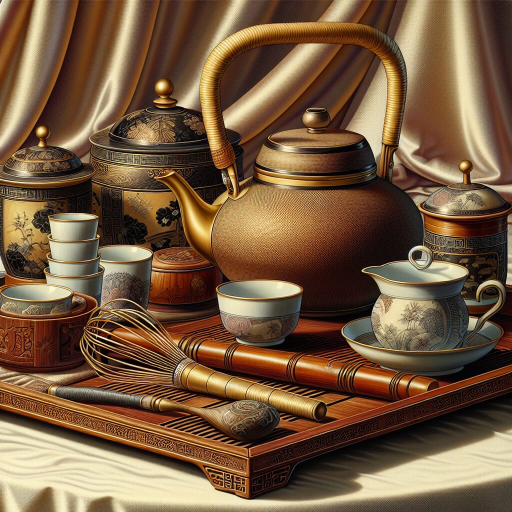 Traditional Utensils for a Tea Ceremony